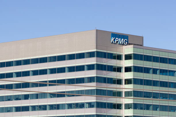 Employees at a KPMG networking event.