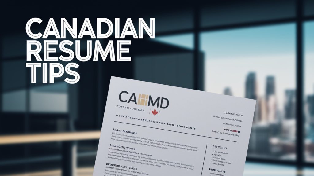 "Professional resume template with Canadian formatting tips for job seekers.