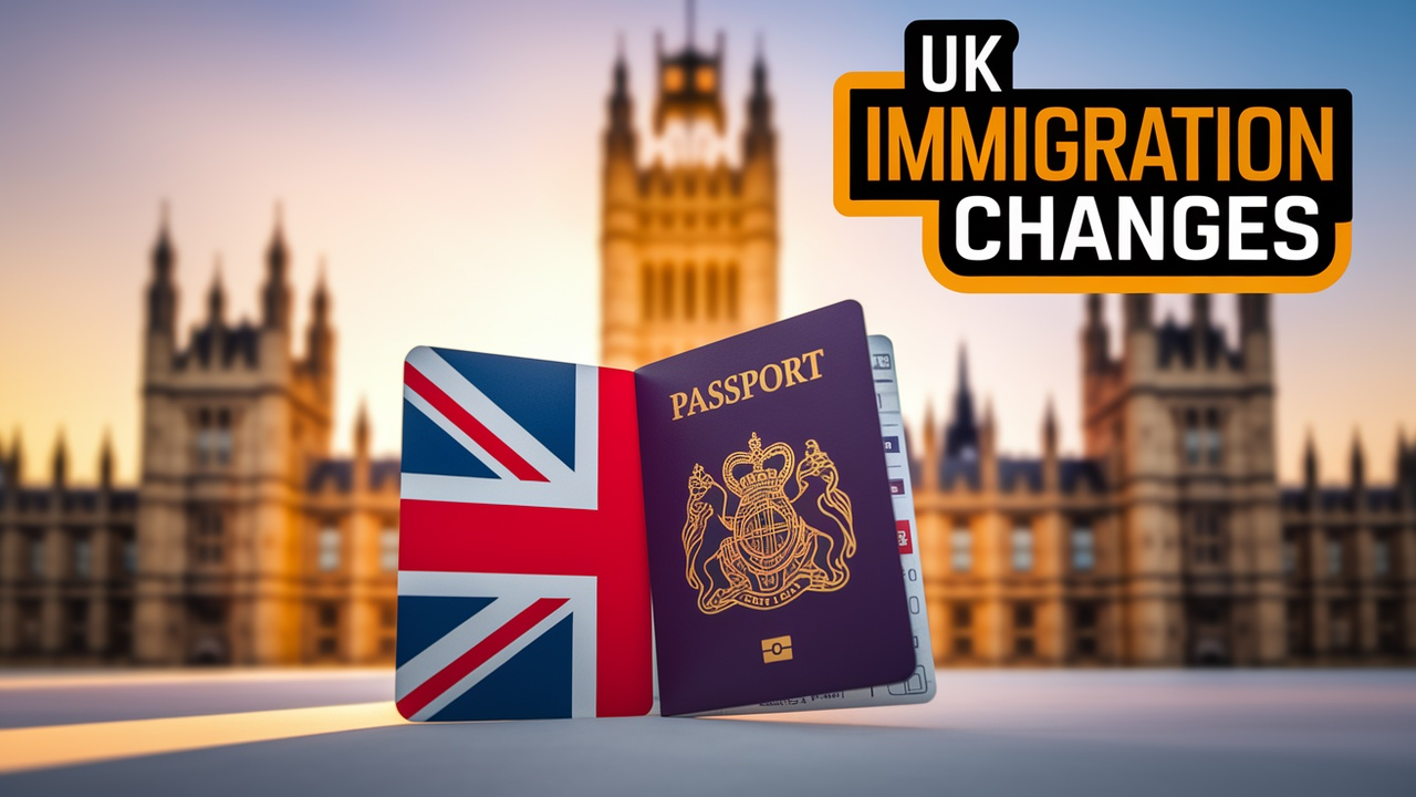 Overview of UK immigration changes effective April 9, 2025, highlighting fee increases and new policies