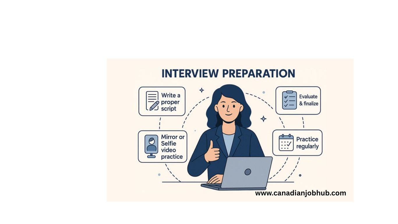 Job interview in Canada office