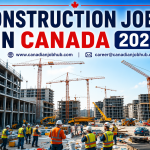 Construction workers building residential and commercial infrastructure in Canada with visa sponsorship opportunities for foreign workers in 2026.